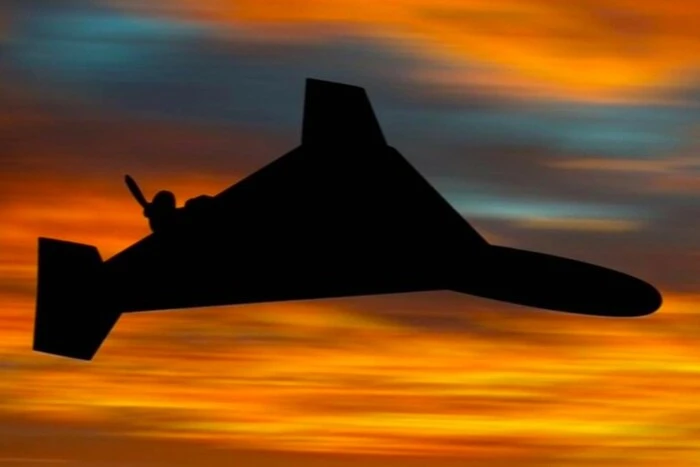 Russian drone attacks Ukraine from the sky