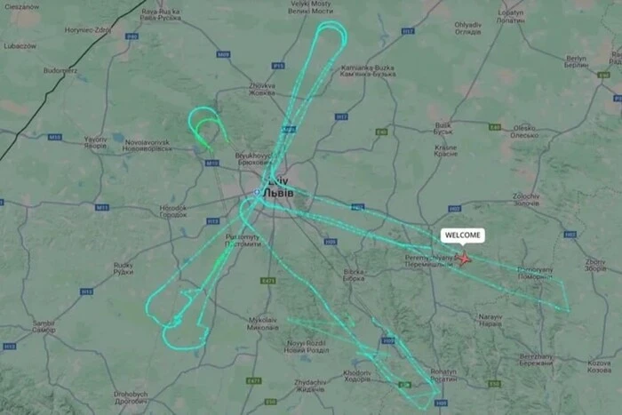 The plane is circling over Ukraine