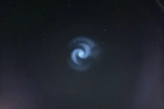 Spiral in the sky over Europe