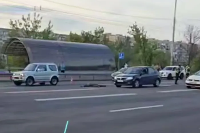 The place of the traffic accident near Kyiv