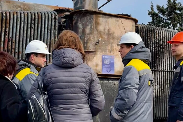 Destroyed transformer in Odesa region