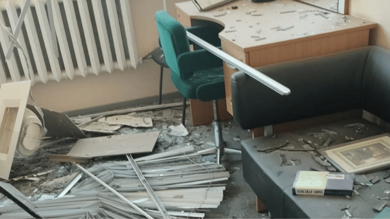 In Kiew wurde ein Teil des Studios des 5. Kanals bei einem Beschuss zerstört