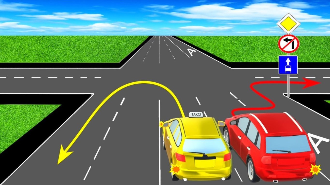 Test of Traffic Rules — Who of the Drivers Can Execute the Intended Maneuver